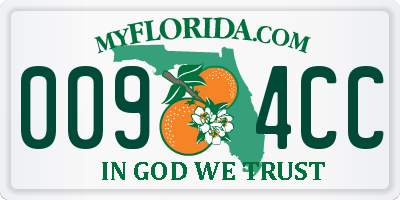 FL license plate 0094CC