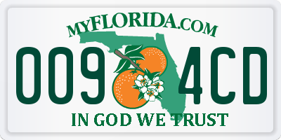 FL license plate 0094CD