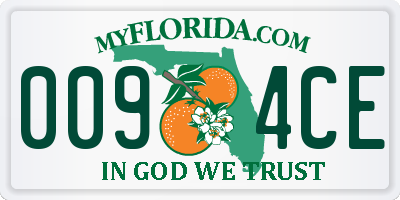 FL license plate 0094CE