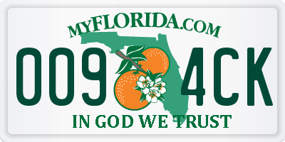 FL license plate 0094CK