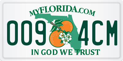FL license plate 0094CM