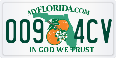 FL license plate 0094CV