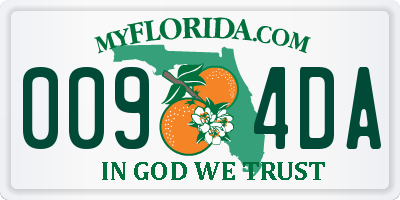 FL license plate 0094DA