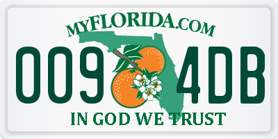 FL license plate 0094DB