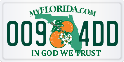 FL license plate 0094DD
