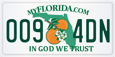FL license plate 0094DN