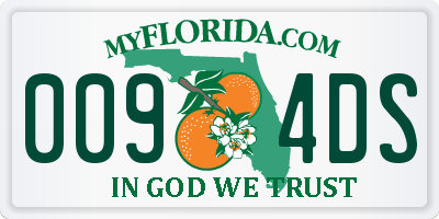 FL license plate 0094DS