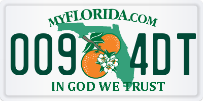 FL license plate 0094DT