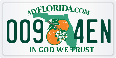 FL license plate 0094EN