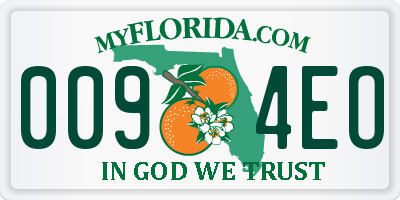 FL license plate 0094EO