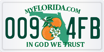 FL license plate 0094FB