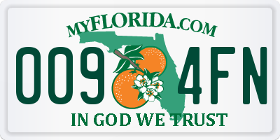 FL license plate 0094FN