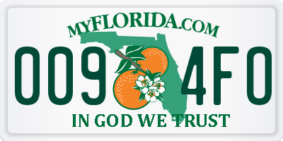 FL license plate 0094FO