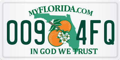 FL license plate 0094FQ