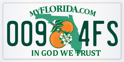 FL license plate 0094FS
