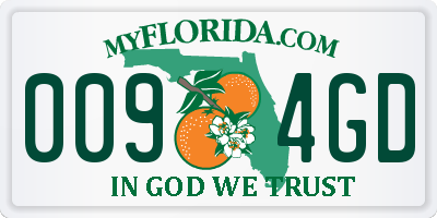 FL license plate 0094GD