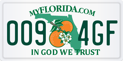 FL license plate 0094GF