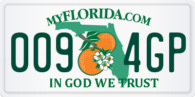 FL license plate 0094GP