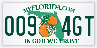 FL license plate 0094GT