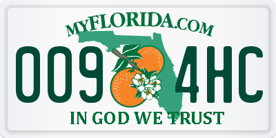 FL license plate 0094HC