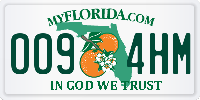 FL license plate 0094HM