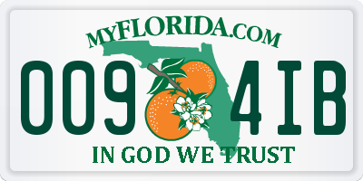 FL license plate 0094IB