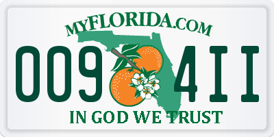 FL license plate 0094II