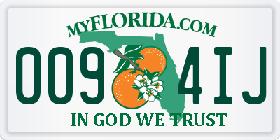 FL license plate 0094IJ