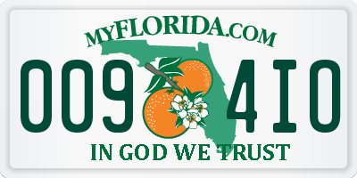 FL license plate 0094IO