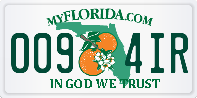 FL license plate 0094IR