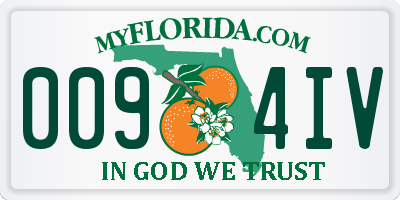 FL license plate 0094IV