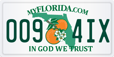 FL license plate 0094IX