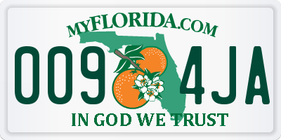 FL license plate 0094JA