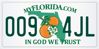FL license plate 0094JL