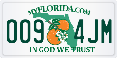 FL license plate 0094JM