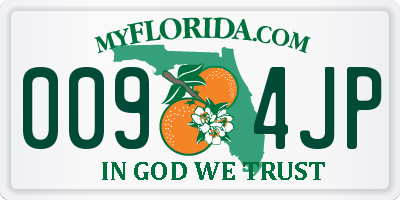 FL license plate 0094JP