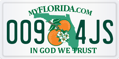 FL license plate 0094JS