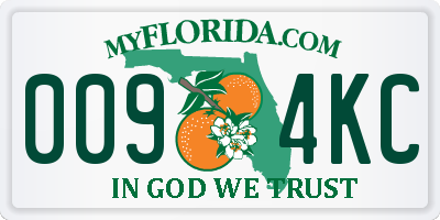 FL license plate 0094KC