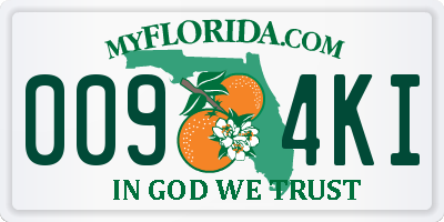 FL license plate 0094KI
