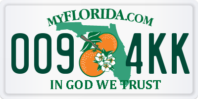 FL license plate 0094KK