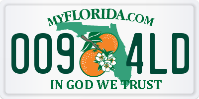 FL license plate 0094LD