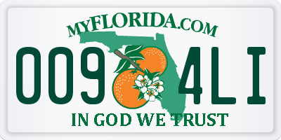 FL license plate 0094LI