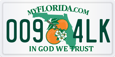 FL license plate 0094LK