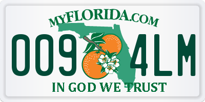 FL license plate 0094LM