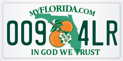 FL license plate 0094LR