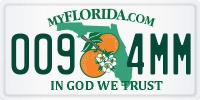 FL license plate 0094MM