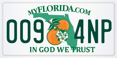 FL license plate 0094NP