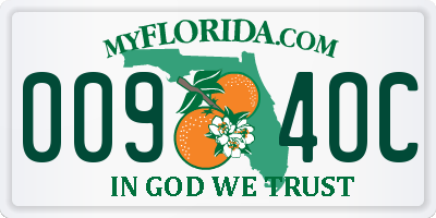 FL license plate 0094OC