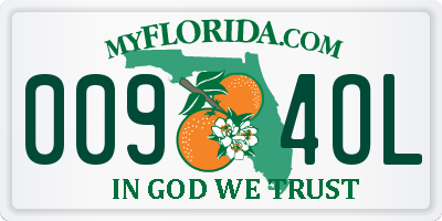 FL license plate 0094OL