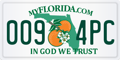 FL license plate 0094PC